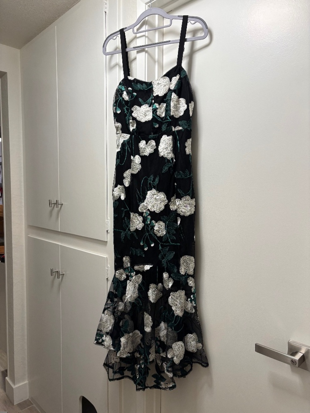 Sam Edelman embroidered floral hi-low dress - size 8